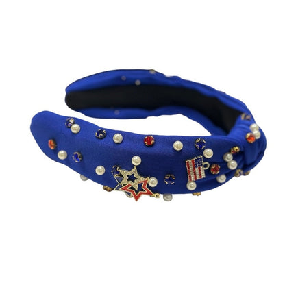 Jeweled Red White and Blue Headband Rhinestones