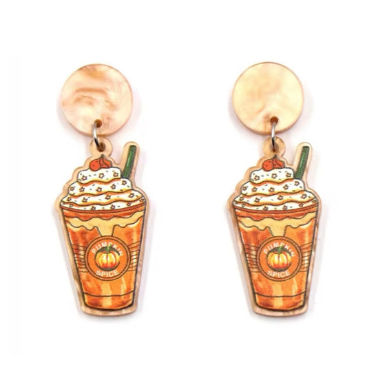 Pumpkin Spice Latte Earrings PSL