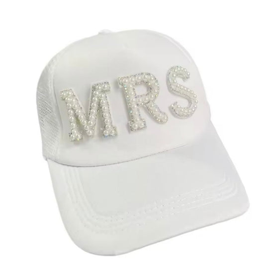 MRS Trucker Hat Pearl Letters