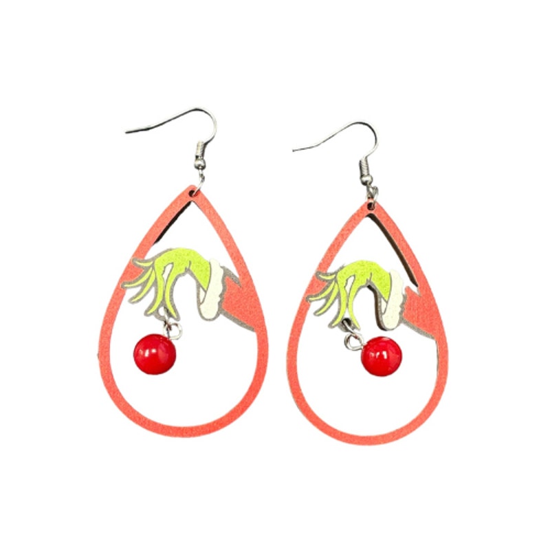 The Grinch Christmas Earrings